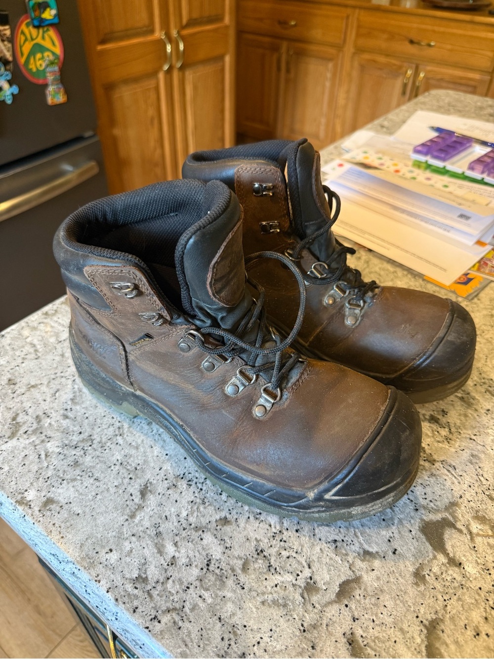 Rocky Brown Leather steel toe Work Boots